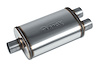 Street-Series Street Max Muffler, Straight-Through, Inlet/Outlet: 2.250 in., Center In/Dual Out [Natural Finish] - image 1