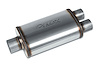 Street-Series Street Max Muffler, Straight-Through, Inlet/Outlet: 3 in./2.500 in., Center In/Dual Out [Natural Finish] - image 1