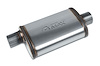 Street-Series Street Max Muffler, Straight-Through, Inlet/Outlet: 3 in., Offset In/Center Out [Natural Finish] - image 1