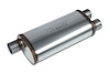 Street-Series Street Max Muffler, Straight-Through, Inlet/Outlet: 2.500 in., Offset In/Dual Out [Natural Finish]