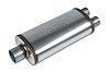 Street-Series Street Max Muffler, Straight-Through, Inlet/Outlet: 3 in./2.250 in., Center In/Dual Out [Natural Finish] - image 1