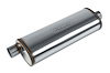 Street-Series Street Max Muffler, Straight-Through, Inlet/Outlet: 2.500 in., Offset In/Dual Out [Natural Finish] - image 1
