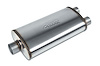 Street-Series Street Max Muffler, Straight-Through, Inlet/Outlet: 3 in./2.500, Center In/Dual Out [Natural Finish] - image 1