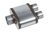 Street-Series Street Max Muffler, Straight-Through, Inlet/Outlet: 3 in./2.500 in., Center In/Dual Out [Natural Finish] - image 1