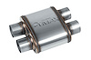 Street-Series Street Max Muffler, Straight-Through, Inlet/Outlet: 2.500 in., Dual In/Dual Out [Natural Finish]