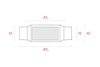 TR-Series Resonator Muffler, Inlet/Outlet: 2.500 in., Overall Length: 10.500 in. [Mirror Polished Finish] - image 2