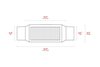 TR-Series Resonator Muffler, Inlet/Outlet: 3 in., Overall Length: 13 in. [Mirror Polished Finish] - image 2