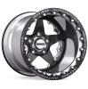 Launch Single-Beadlock Wheel, Size: 15x9", Bolt Pattern: 5x5", Backspace: 5" [Black/Polished] - image 1