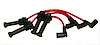 ThunderVolt 8.2mm 40 ohm Ferrite Core Performance Ignition Wire Set Custom Fit 6 cyl. 90 deg. Red - image 1