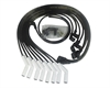 ThunderVolt 8.2 mm. Ignition Wire Set Ceramic Boot Race Fit Wire Set 135 deg. Black Chevy BB Over Valve Covers Socket - image 1
