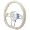 D-Shaped Steering Wheel Light Tan Leather Wrap - image 1