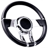 Waterfall Steering Wheel Black Leather Wrap - image 1