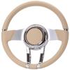 Waterfall Steering Wheel Light Tan Leather Wrap - image 1
