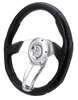 Cascade Steering Wheel Black Leather Wrap - image 1