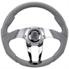 Cascade Steering Wheel Light Gray Leather Wrap - image 1