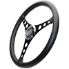 Molded Corvette Steering Wheel Black with Black Powdercoated Center - image 1