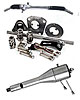 Rack and Pinion Conversion Kit Ford Mustang 1965-70 SB/BB Engines with Headers Column Accepts Aftermarket Wheel - image 1