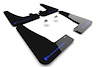 MF102URBLKBL Mud Flap Kit for  2022 Tesla Model X & X Plaid  - Blue Logo - image 1