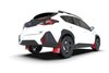 MF106URRDWH Mud Flap Kit Fits Select Subaru Crosstrek Lift/AT  - Red Mud Flap/White Logo - image 2