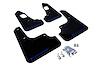 MF10URBLKBL Mud Flap Kit for 2008-2017 Mitsubishi Lancer GSR/MR/SE/SAM - Blue Logo - image 1