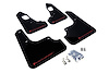 MF10URBLKRD Mud Flap Kit for 2008-2017 Mitsubishi Lancer GSR/MR/SE/SAM - Red Logo - image 1