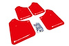MF1URRDWH Mud Flap Kit for 2002-2007 Subaru Impreza WRX/STI / 2002-2007 Subaru Impreza RS/2.5i - Red Mud Flap/White Logo - image 1