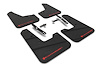 MF21URBLKRD Mud Flap Kit Fits Select KIA Niro - Red Logo - image 1