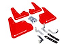 MF22URRDWH Mud Flap Kit for 2012-2016 Subaru Impreza Limited, Premium, Sport - Red Mud Flap/White Logo - image 1