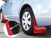 MF22URRDWH Mud Flap Kit for 2012-2016 Subaru Impreza Limited, Premium, Sport - Red Mud Flap/White Logo - image 2