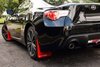 MF23URRDWH Mud Flap Kit for 2013-2016 Toyota FR-S / 2013-2019 Subaru BRZ - Red Mud Flap/White Logo - image 2