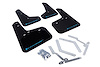 MF27URBLKNB Mud Flap Kit for 2013-2019 Ford Focus SE, Titanium, ST, RS - Light Blue Logo - image 1