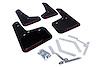 MF27URBLKRD Mud Flap Kit for 2013-2019 Ford Focus SE, Titanium, ST, RS - Red Logo