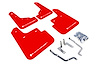MF31URRDWH Mud Flap Kit for 2014-2018 Mazda 3 Grand Touring, Sport, SV, Touring - Red Mud Flap/White Logo - image 1