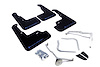 MF32URBLKBL Mud Flap Kit for 2015-2019 Subaru WRX Sedan / 2015-2019 Subaru STI Sedan - Blue Logo - image 1