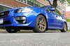 MF32URBLKBL Mud Flap Kit for 2015-2019 Subaru WRX Sedan / 2015-2019 Subaru STI Sedan - Blue Logo - image 2