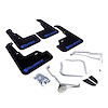 MF32URBLKBLX Mud Flap Kit for 2015-2019 Subaru WRX Sedan / 2015-2019 Subaru STI Sedan - Altered Font Blue Logo - image 1