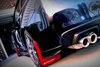 MF32URRDWHX Mud Flap Kit for 2015-2019 Subaru WRX Sedan / 2015-2019 Subaru STI Sedan - Red Mud Flap/Altered Font White Logo - image 3