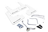MF32URWHBLK Mud Flap Kit for 2015-2019 Subaru WRX Sedan / 2015-2019 Subaru STI Sedan - White/Black Logo - image 1