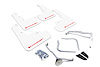 MF32URWHRD Mud Flap Kit for 2015-2019 Subaru WRX Sedan / 2015-2019 Subaru STI Sedan - White/Red Logo - image 1