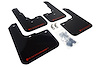 MF39URBLKRD Mud Flap Kit for 2013-2018 Dodge Dart SE, SXT, Aero, Limited, GT - Red Logo - image 1