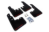 MF44URBLKRD Mud Flap Kit for 2016-2018 Toyota RAV4 - Red Logo - image 1