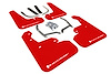 MF45URRDWH Mud Flap Kit for 2017-2019 Subaru Impreza Limited, Premium, Sport - Red Mud Flap/White Logo - image 1