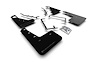 MF56URBLKGRY Mud Flap Kit for 2009-11 Ford Focus Mk2 RS & RS500 - Grey Logo - image 1
