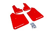 MF5URRDWH Mud Flap Kit for 2003-2008 Subaru Forester 2.5X/XT - Red Mud Flap/White Logo - image 1