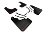 MF61URBLKRD Mud Flap Kit Fits Select Mazda 3 Hatchback - Red Logo