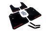 MF6URRDWH Mud Flap Kit for 2008-2011 Subaru Impreza Impreza/WRX - Red Mud Flap/White Logo - image 1
