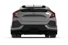 MF71-UR-BLK/DGRY Mud Flap Set for 2017-2021 Honda Civic EX, EX-L, LX Hatchback - Grey Logo - image 2
