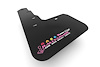 MF76-BCE22-BLK/PK Mud Flap Kit with BCE Logo fits Select Subaru Outback Wilderness - Breast Cancer Logo - image 1