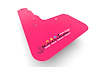 MF76-BCE22-PK/BLK Mud Flap Kit with BCE Logo fits  Select Subaru Forester/Wilderness - Pink Mud Flap/Breast Cancer Logo - image 1