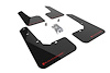 MF76URBLKRD Mud Flap Kit Fits Select Subaru Outback Wilderness - Red Logo - image 1